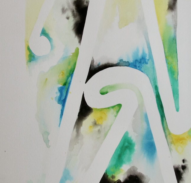 Watercolour Kowhaiwhai Prints 4/4